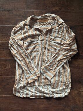 NWT The Nu Vintage Striped Button Down Top Size Large